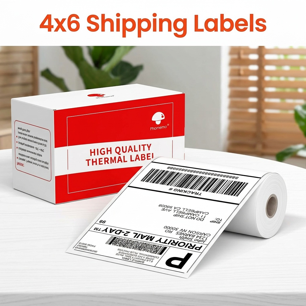 Label Maker - White 4x6 Thermal Shipping Stickers 55