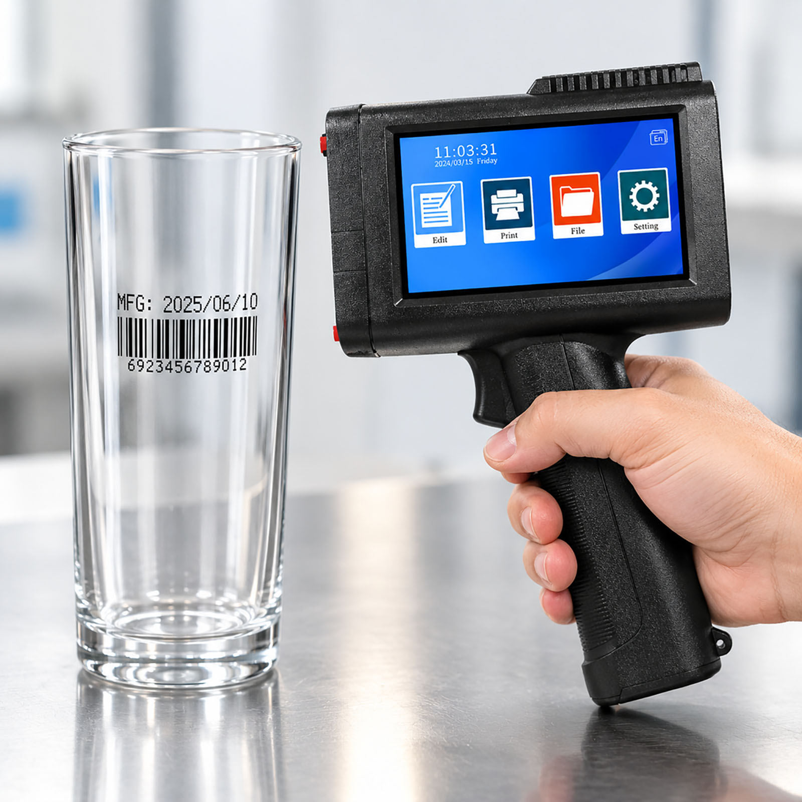 ZM-C13 12.7mm Handheld Inkjet  - Barcode Printer ulasan dan harga