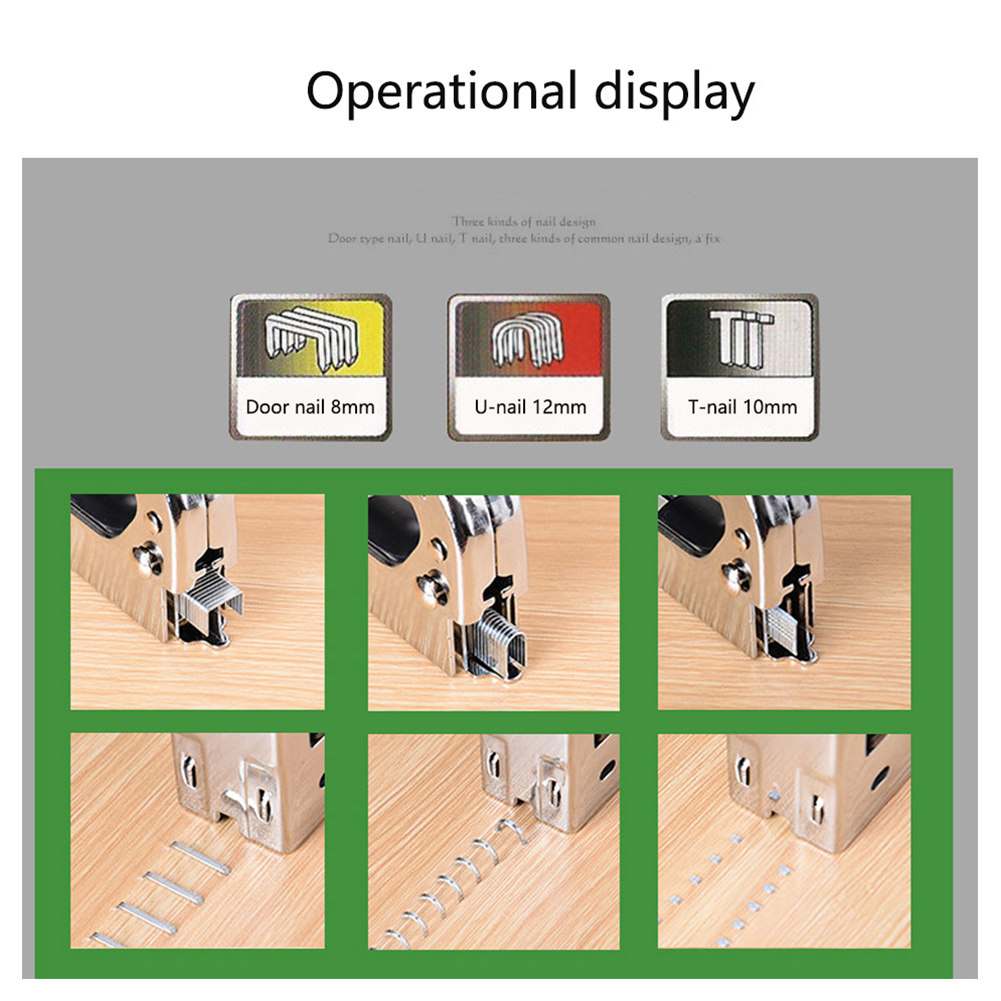 1000Pcs U/Door/T Shaped Nail S - Stapler Heavy Duty ulasan dan harga