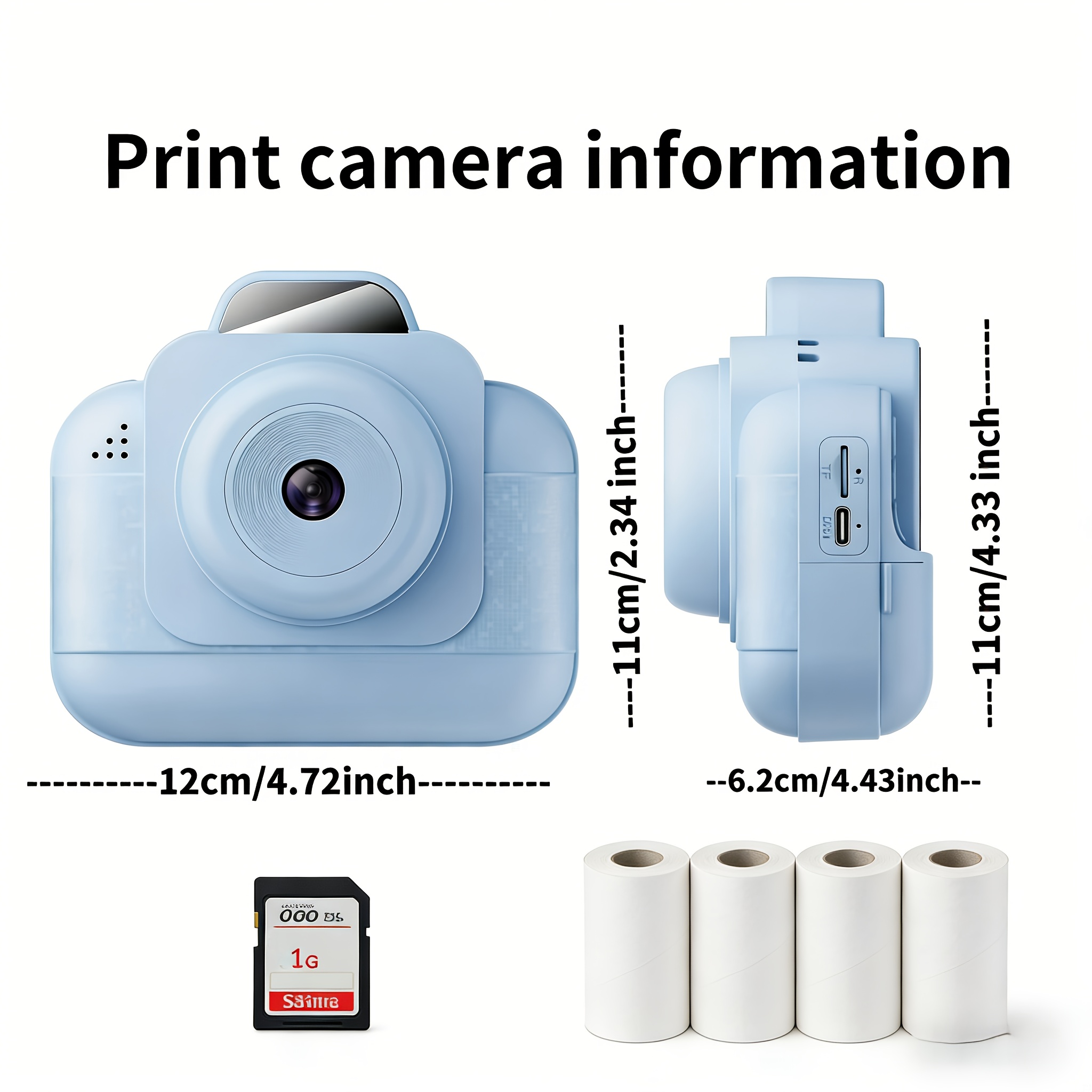 Portable photo printer (blue)  - Thermal Printer ulasan dan harga